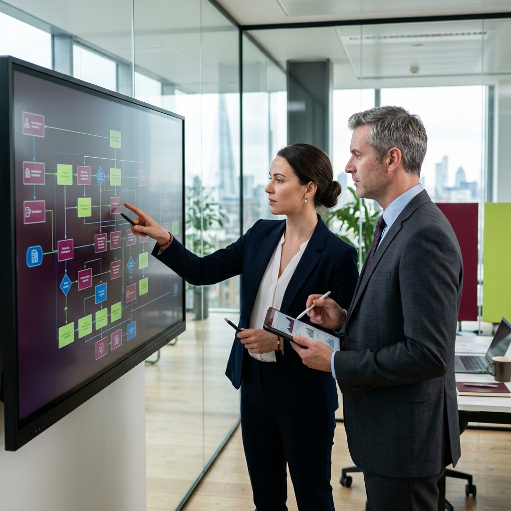 Profesionales Asetemet analizando datos