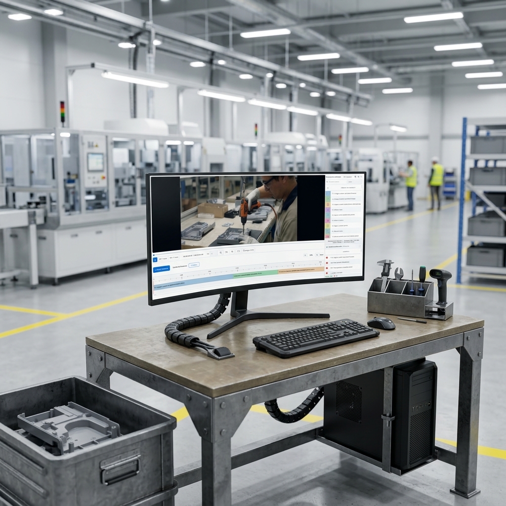 Visor Pro corriendo en un monitor en factoría